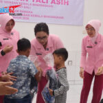 Hut ke-46 Yayasan Kemala Bhayangkari, Ny. Didit Daniel Adityajaya Gelar Aksi Sosial di Kubu Karangasem