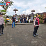Jaga Keamanan Wisatawan, Personil Polsek Kota Polres Bangli Patroli ke Desa Wisata Penglipuran