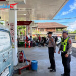 Pastikan Ketersediaan BBM Aman, Dipimpin Pawas Polsek Kota Polres Bangli Sambangi SPBU